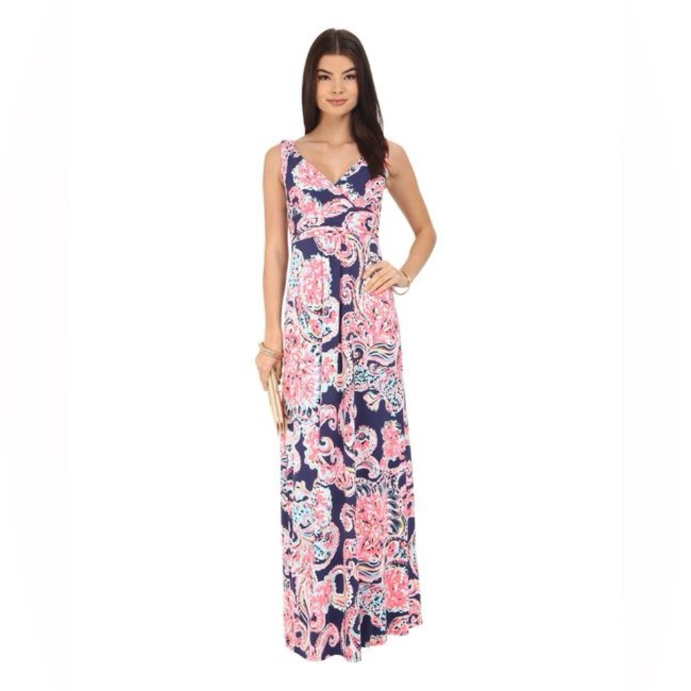 NWT Lilly Pulitzer Sloane Maxi Dress - Women's XS - "Pop Up For The Halibut"
